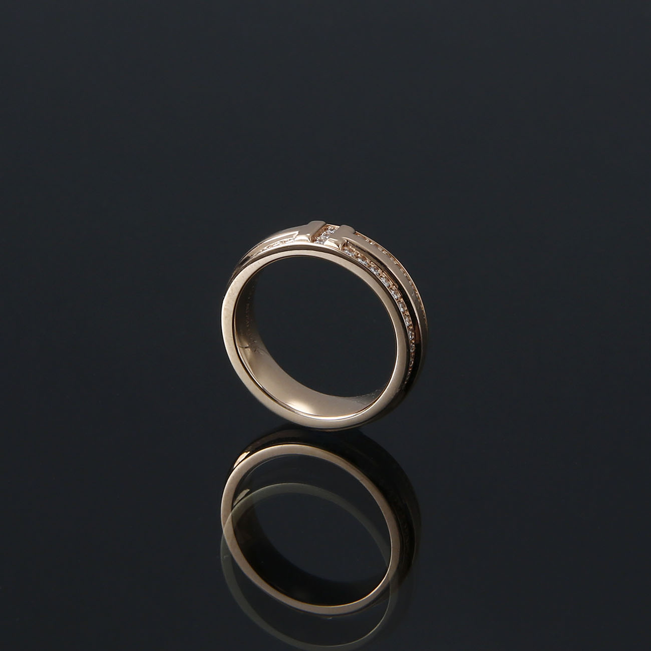 TIFFANY(USED)티파니 T네로우 다이아 파베 링 44.5#