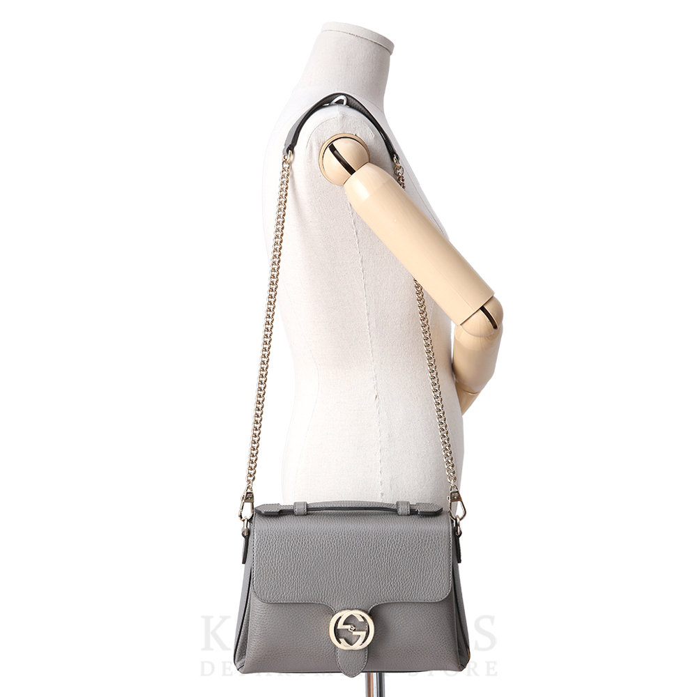 GUCCI(USED)구찌 인터락킹 탑핸들 체인 숄더백