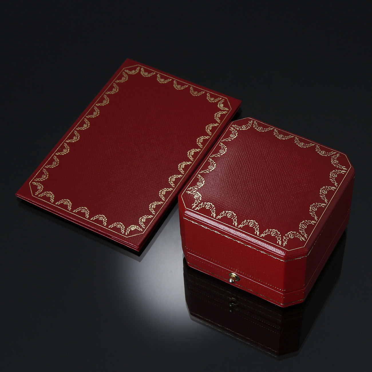 CARTIER(USED)까르띠에 다이아몬드&세라믹 트리니티 링 #46