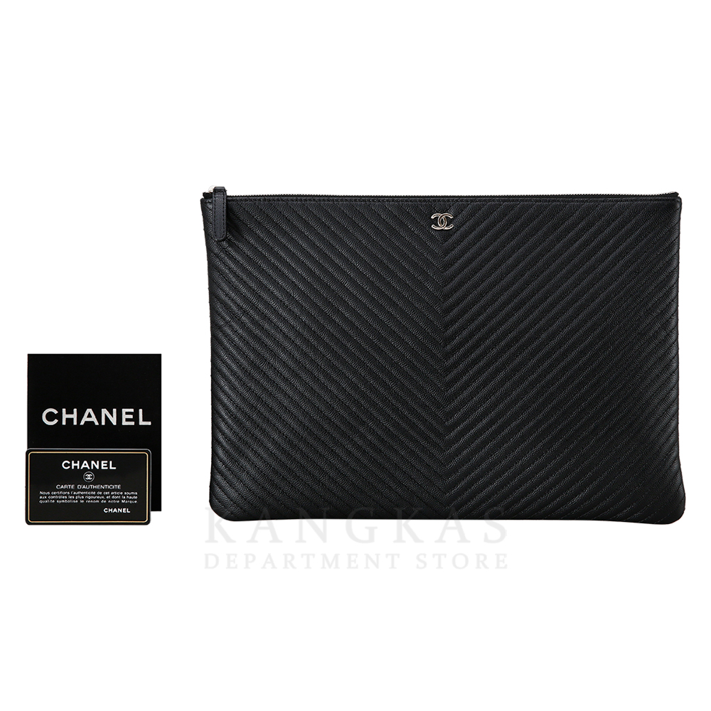 CHANEL(USED)샤넬 클래식 쉐브론 클러치 라지