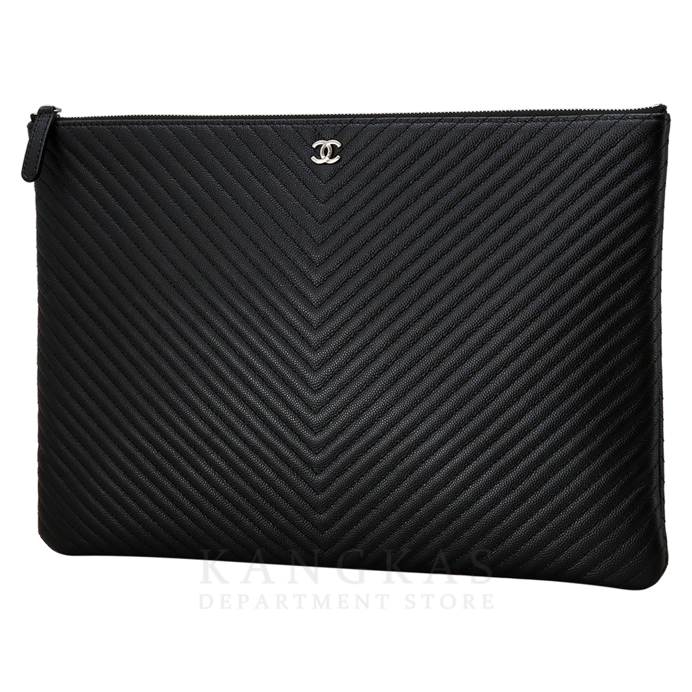 CHANEL(USED)샤넬 클래식 쉐브론 클러치 라지