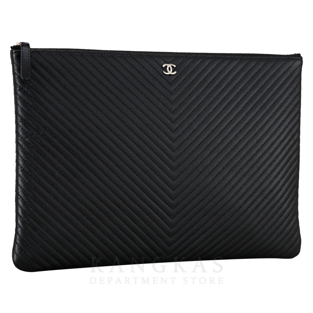 CHANEL(USED)샤넬 클래식 쉐브론 클러치 라지