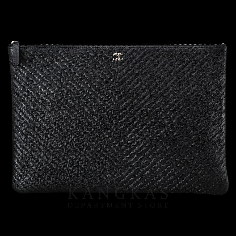 CHANEL(USED)샤넬 클래식 쉐브론 클러치 라지