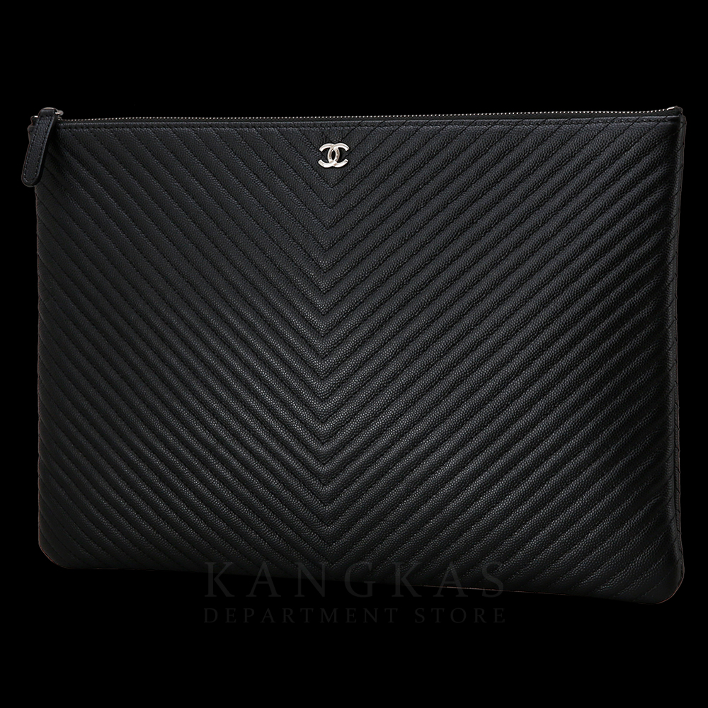 CHANEL(USED)샤넬 클래식 쉐브론 클러치 라지
