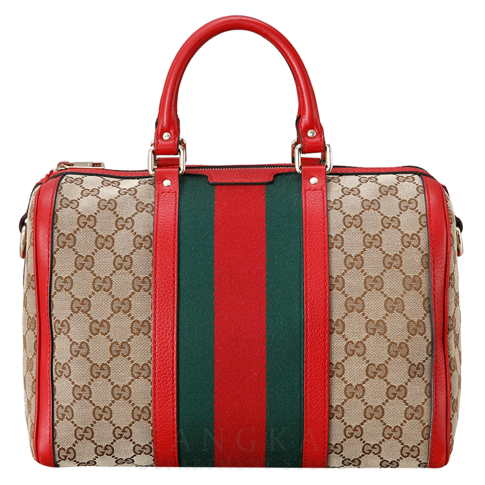 GUCCI(USED) 구찌 GG로고 패브릭 보스턴백