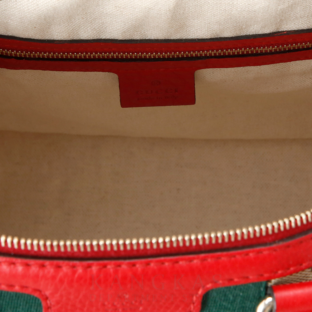 GUCCI(USED) 구찌 GG로고 패브릭 보스턴백