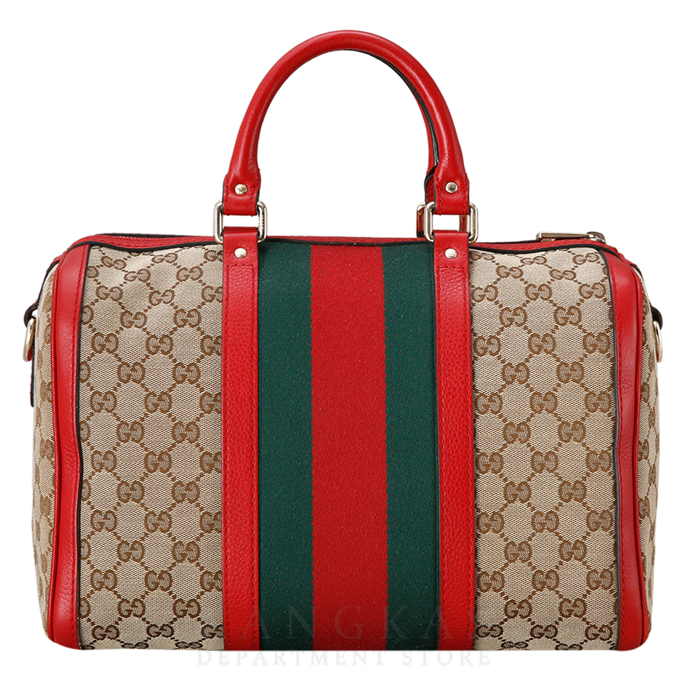 GUCCI(USED) 구찌 GG로고 패브릭 보스턴백