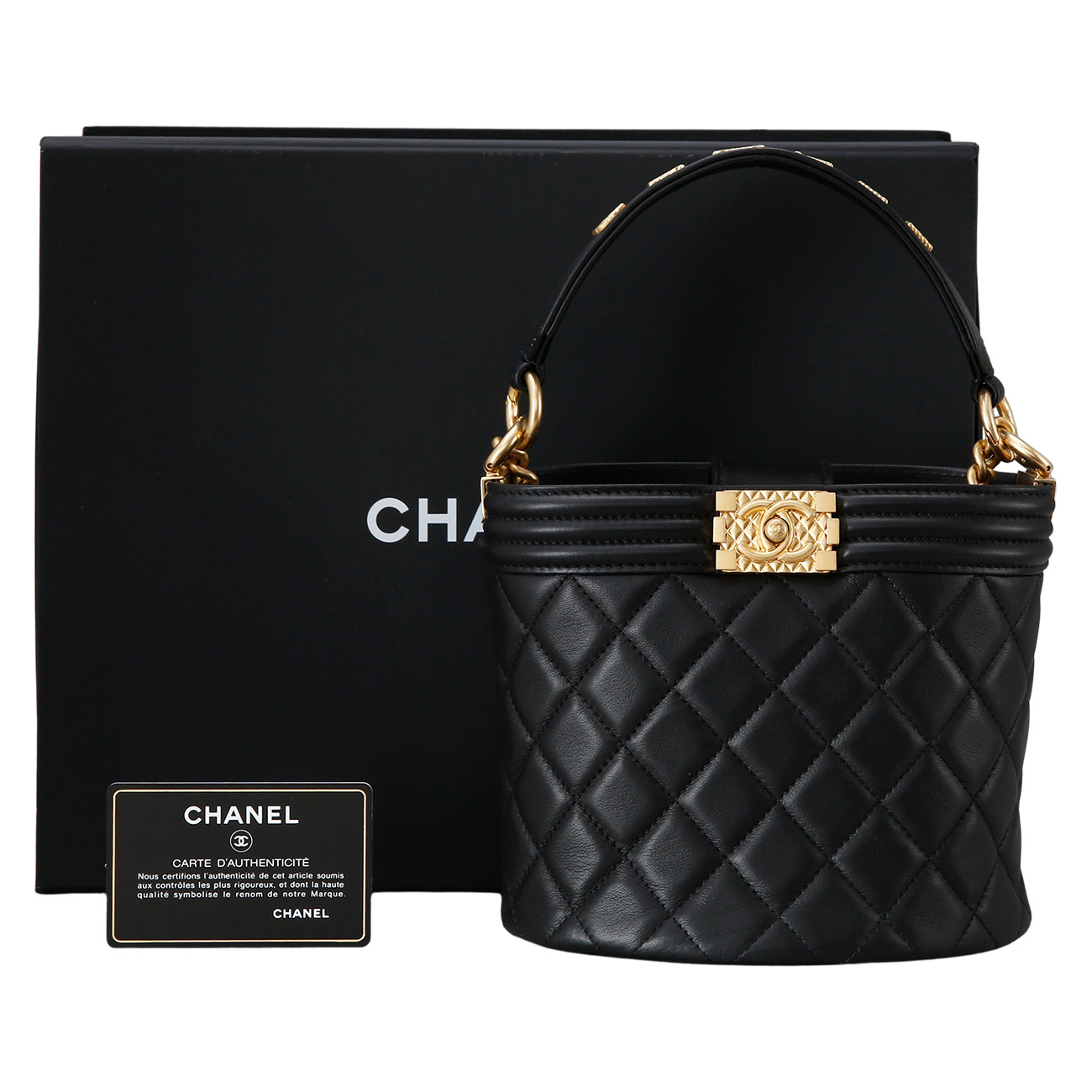 CHANEL(USED)샤넬 시즌 보이샤넬 버킷 토트백
