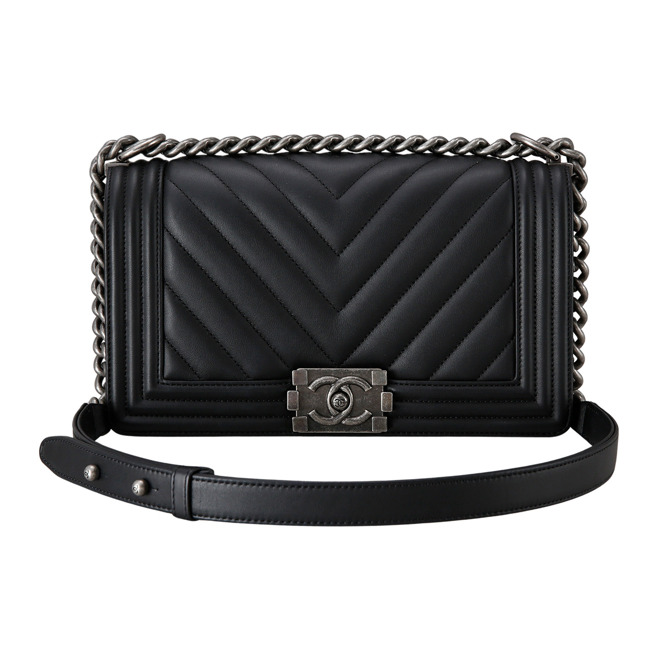CHANEL(USED)샤넬 보이샤넬 쉐브론 미듐