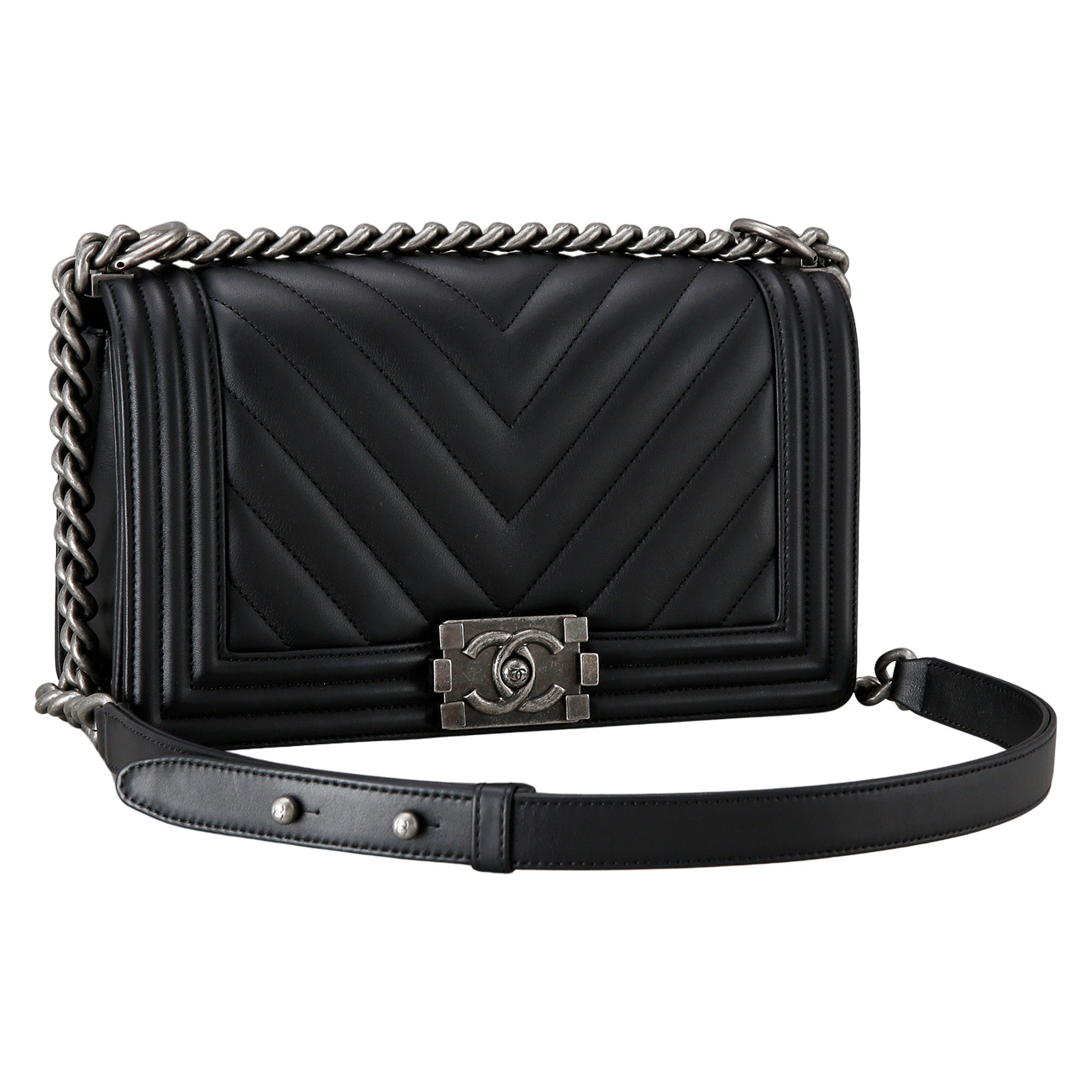 CHANEL(USED)샤넬 보이샤넬 쉐브론 미듐