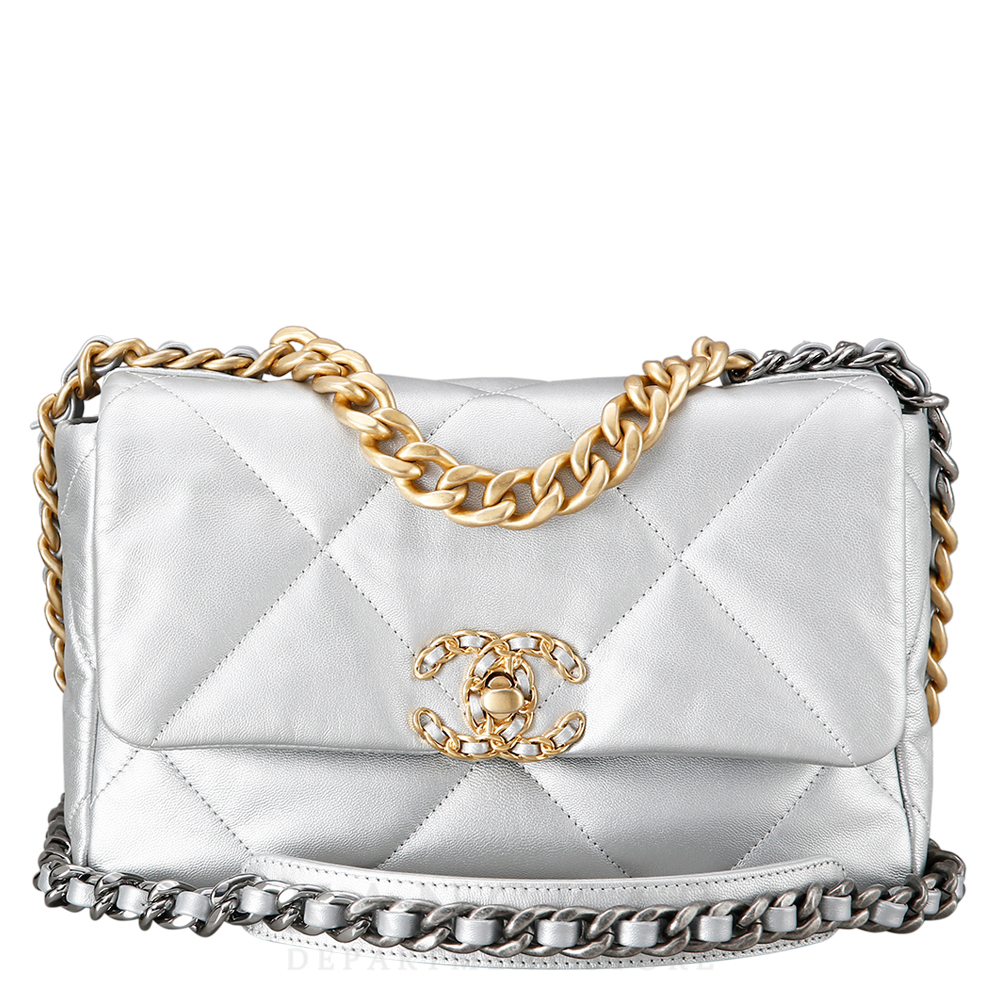 CHANEL(USED)샤넬 19백 스몰 실버