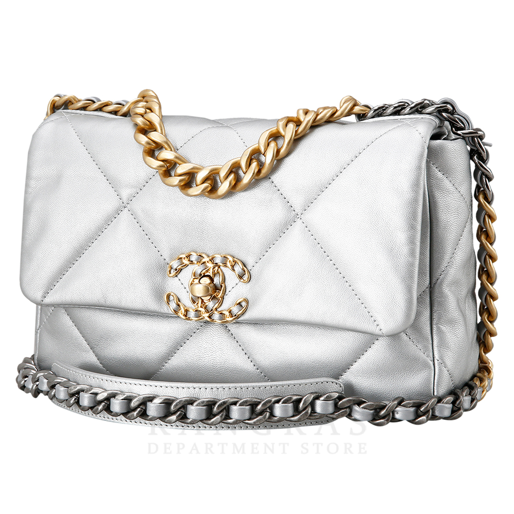 CHANEL(USED)샤넬 19백 스몰 실버