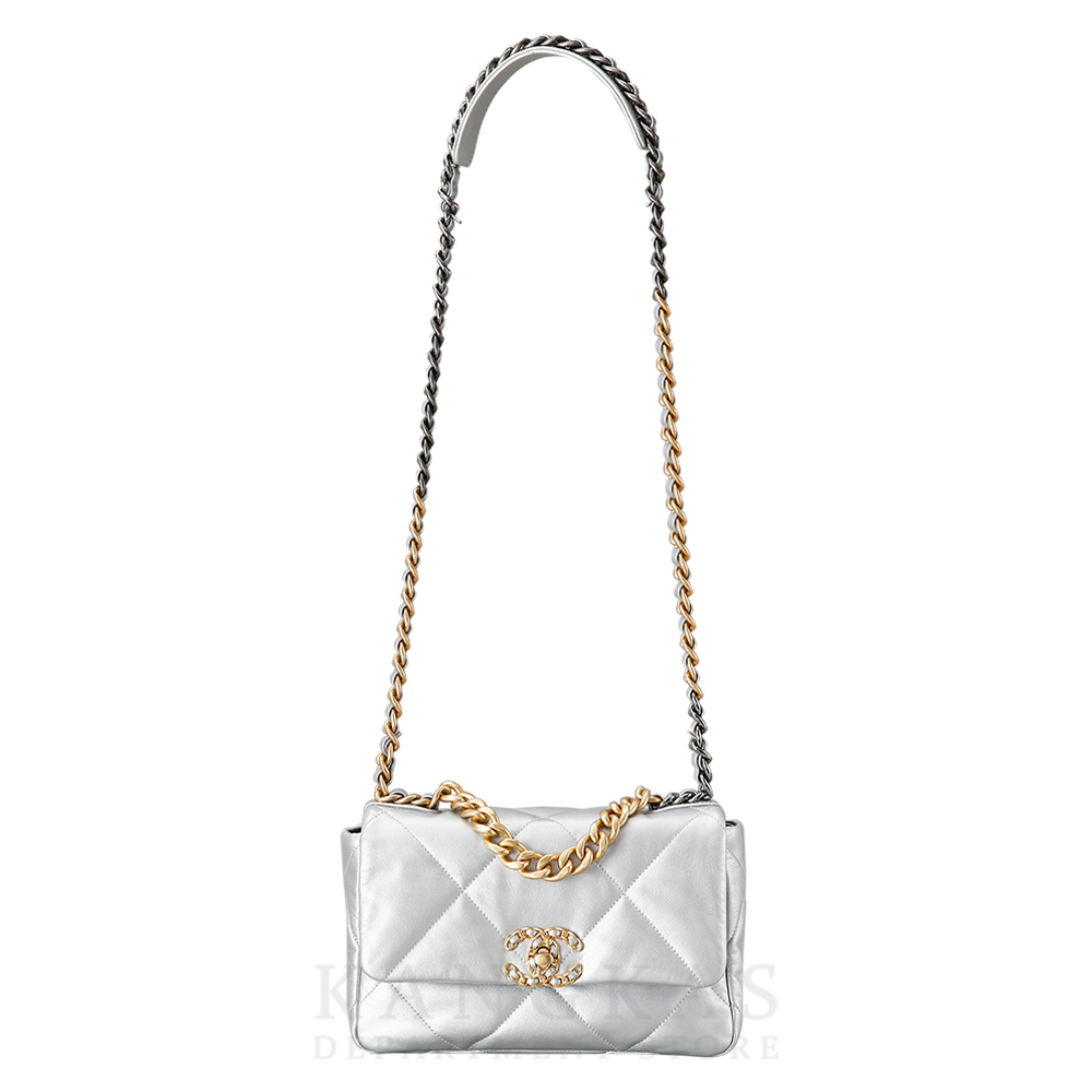 CHANEL(USED)샤넬 19백 스몰 실버
