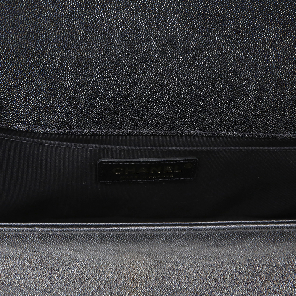 CHANEL(USED)샤넬 캐비어 보이샤넬 쉐브론 미듐