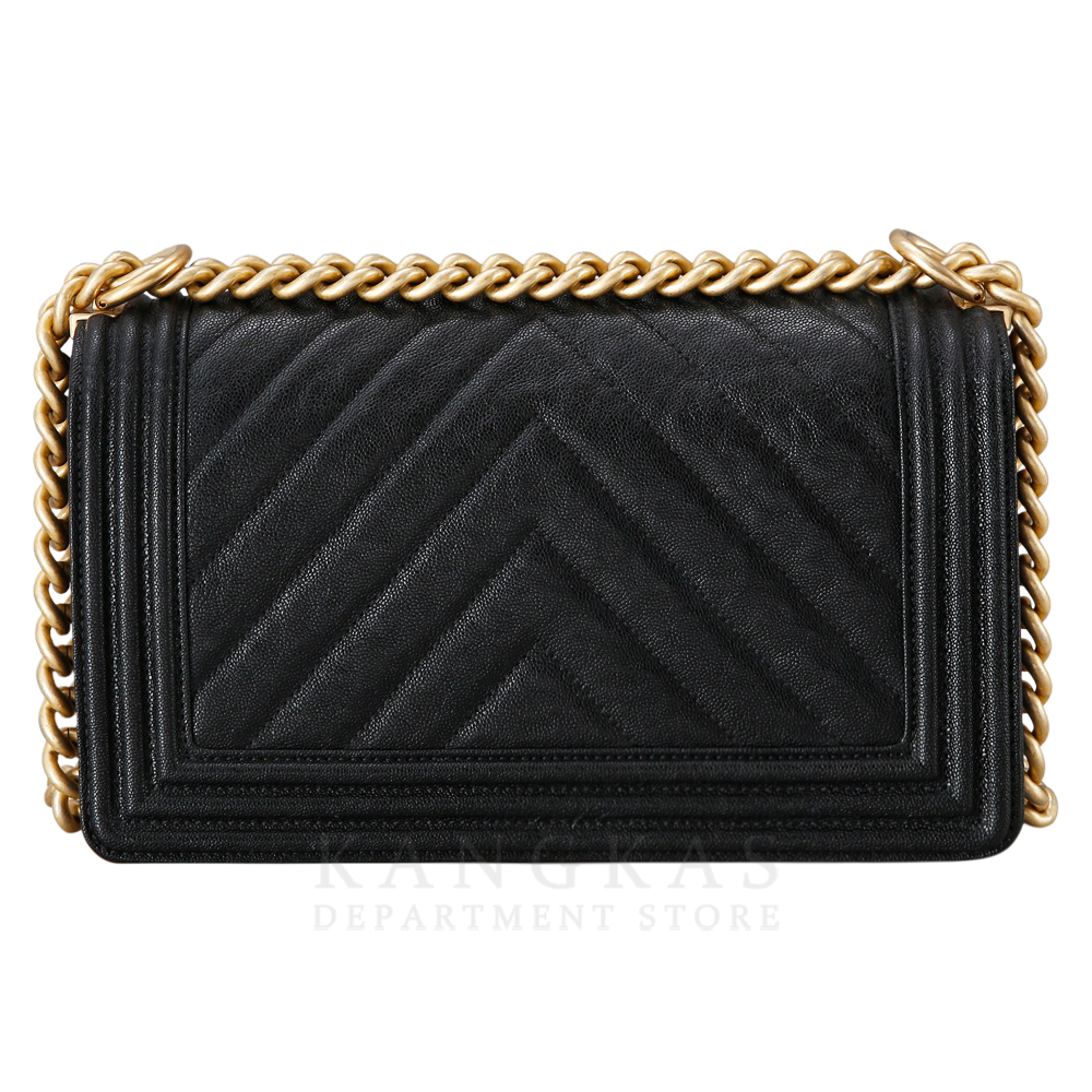CHANEL(USED)샤넬 캐비어 보이샤넬 쉐브론 미듐