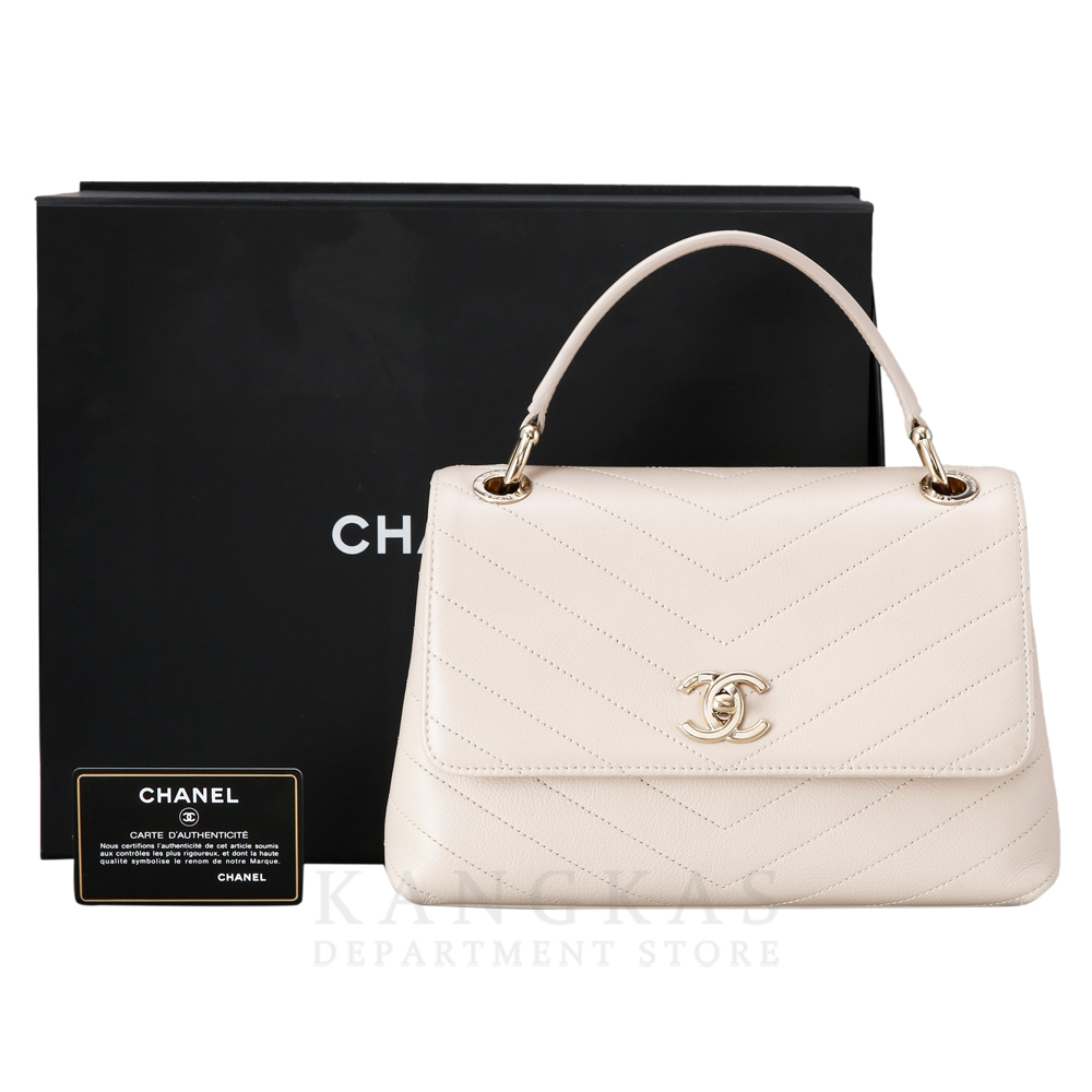 CHANEL(USED) 샤넬 시즌 쉐브론 탑핸들겸 숄더백