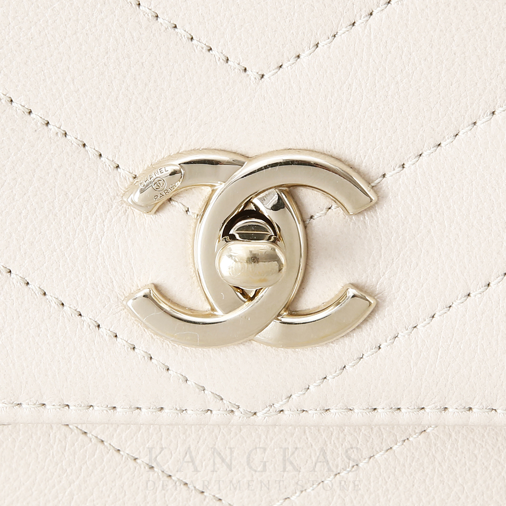 CHANEL(USED) 샤넬 시즌 쉐브론 탑핸들겸 숄더백
