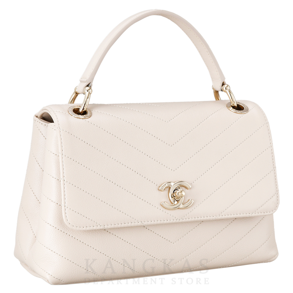 CHANEL(USED) 샤넬 시즌 쉐브론 탑핸들겸 숄더백