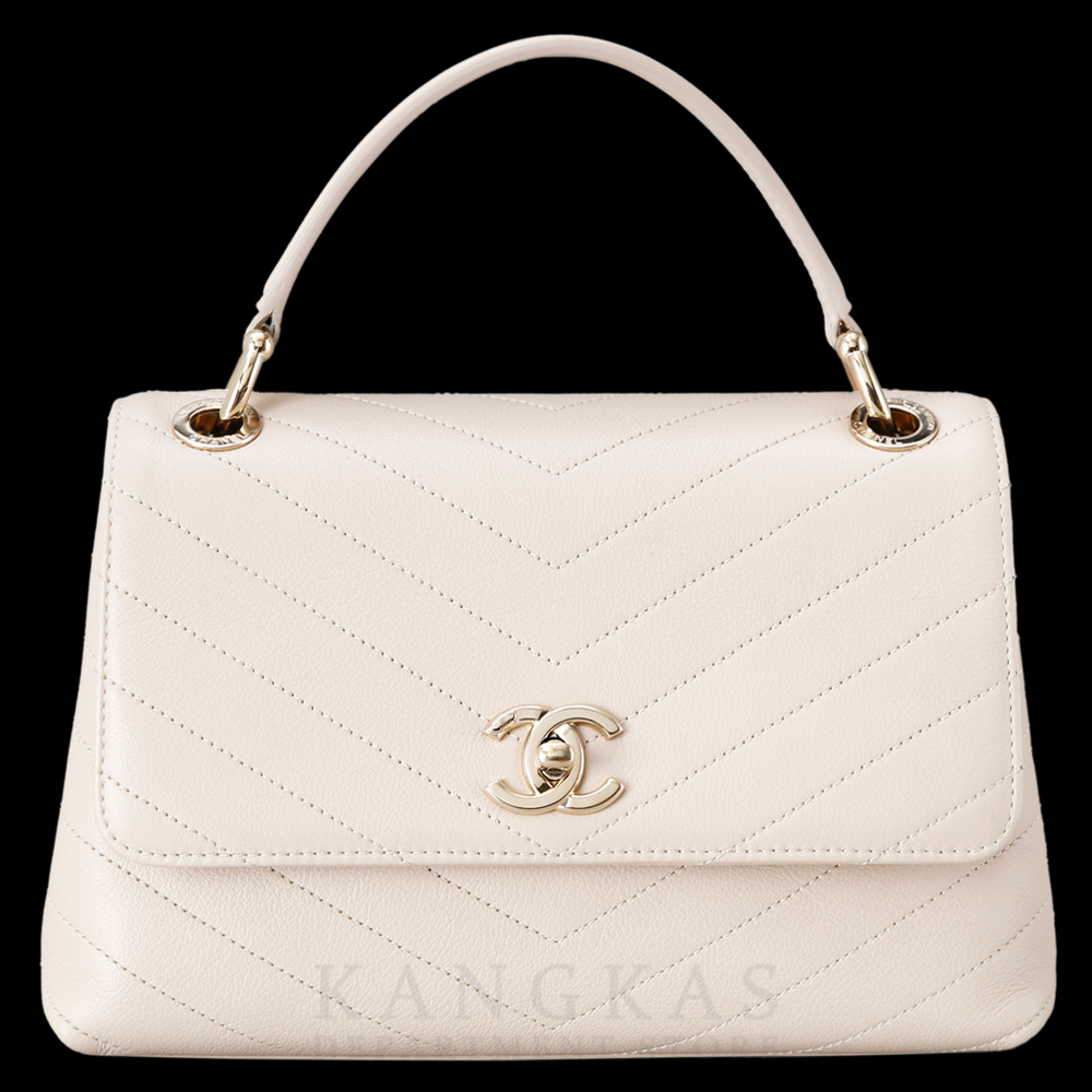 CHANEL(USED) 샤넬 시즌 쉐브론 탑핸들겸 숄더백