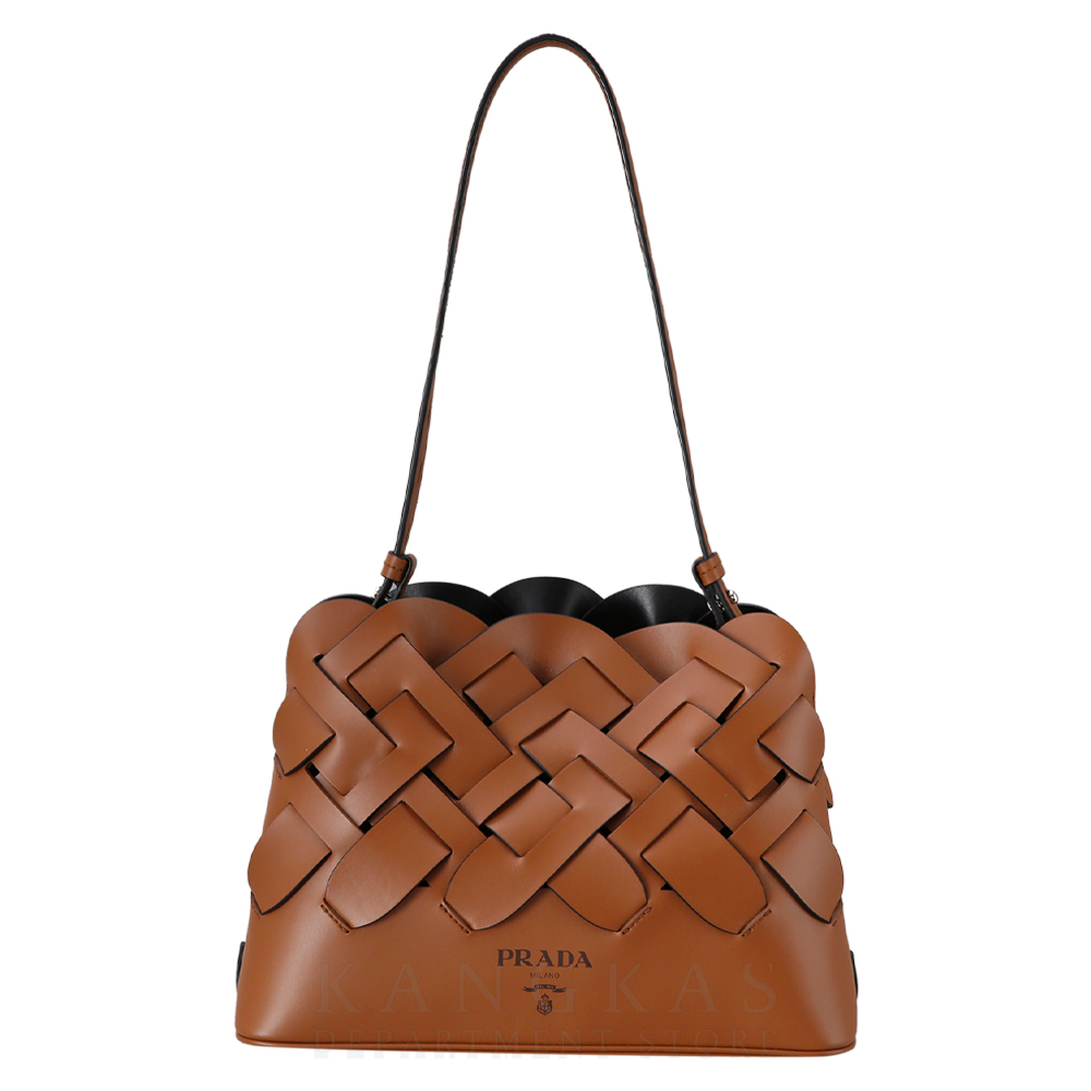 PRADA(USED)프라다 1BA290 비텔로 인트레치 우븐 토트백
