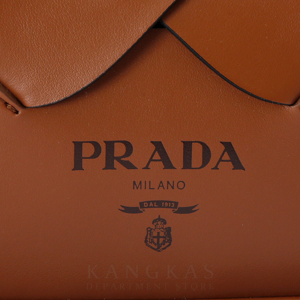 PRADA(USED)프라다 1BA290 비텔로 인트레치 우븐 토트백