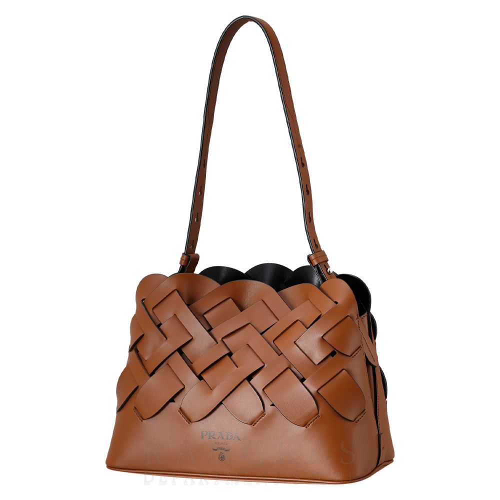 PRADA(USED)프라다 1BA290 비텔로 인트레치 우븐 토트백