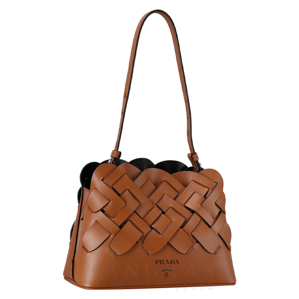 PRADA(USED)프라다 1BA290 비텔로 인트레치 우븐 토트백