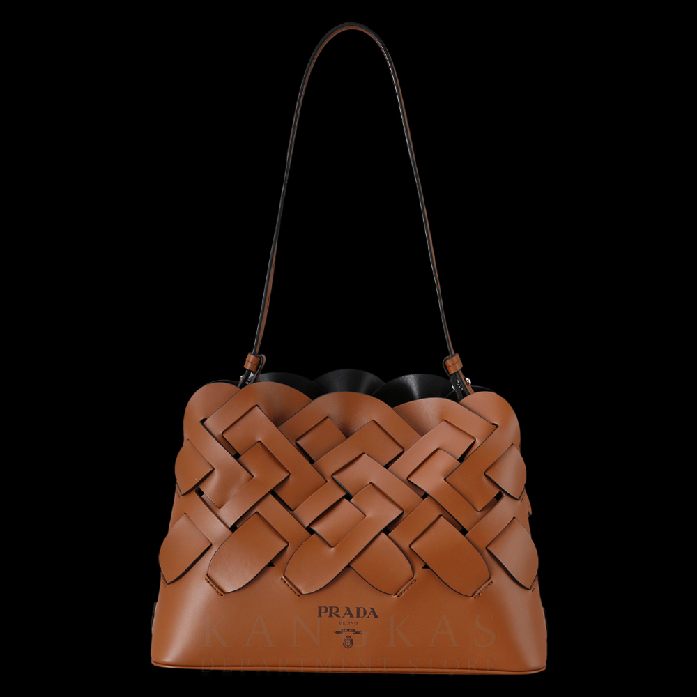 PRADA(USED)프라다 1BA290 비텔로 인트레치 우븐 토트백