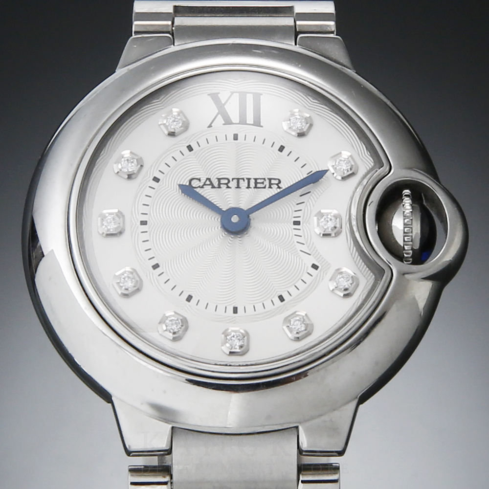 CARTIER(USED)까르띠에 발롱블루 스틸28 다이아 인덱스