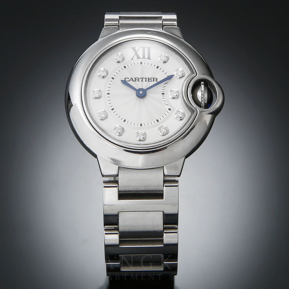 CARTIER(USED)까르띠에 발롱블루 스틸28 다이아 인덱스