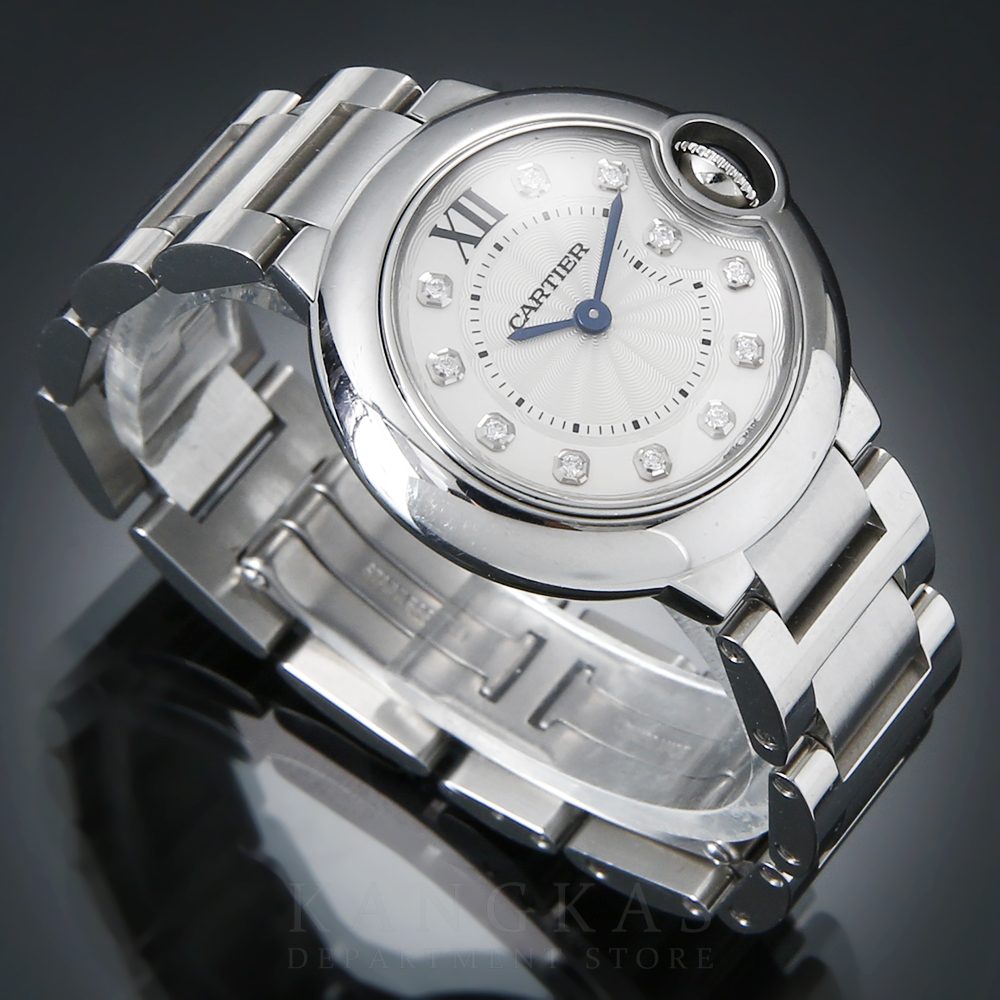 CARTIER(USED)까르띠에 발롱블루 스틸28 다이아 인덱스