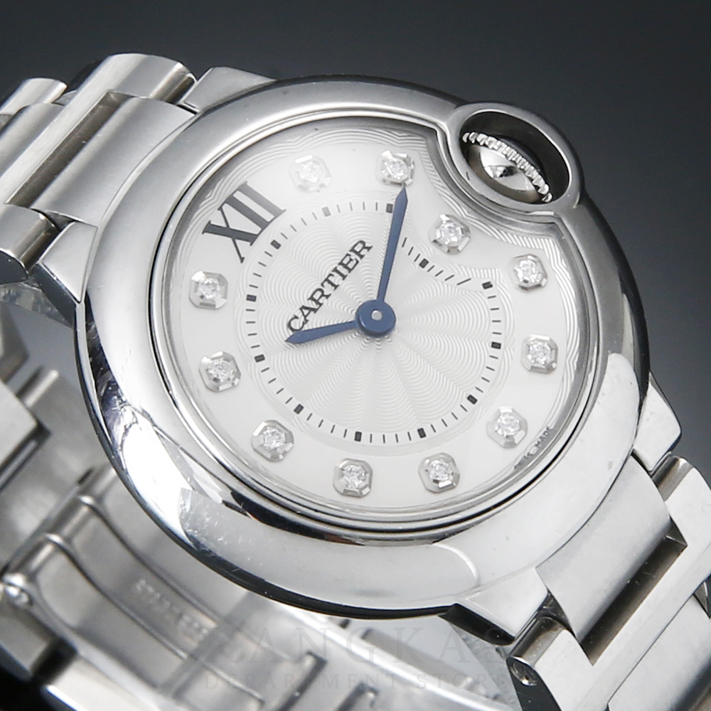 CARTIER(USED)까르띠에 발롱블루 스틸28 다이아 인덱스
