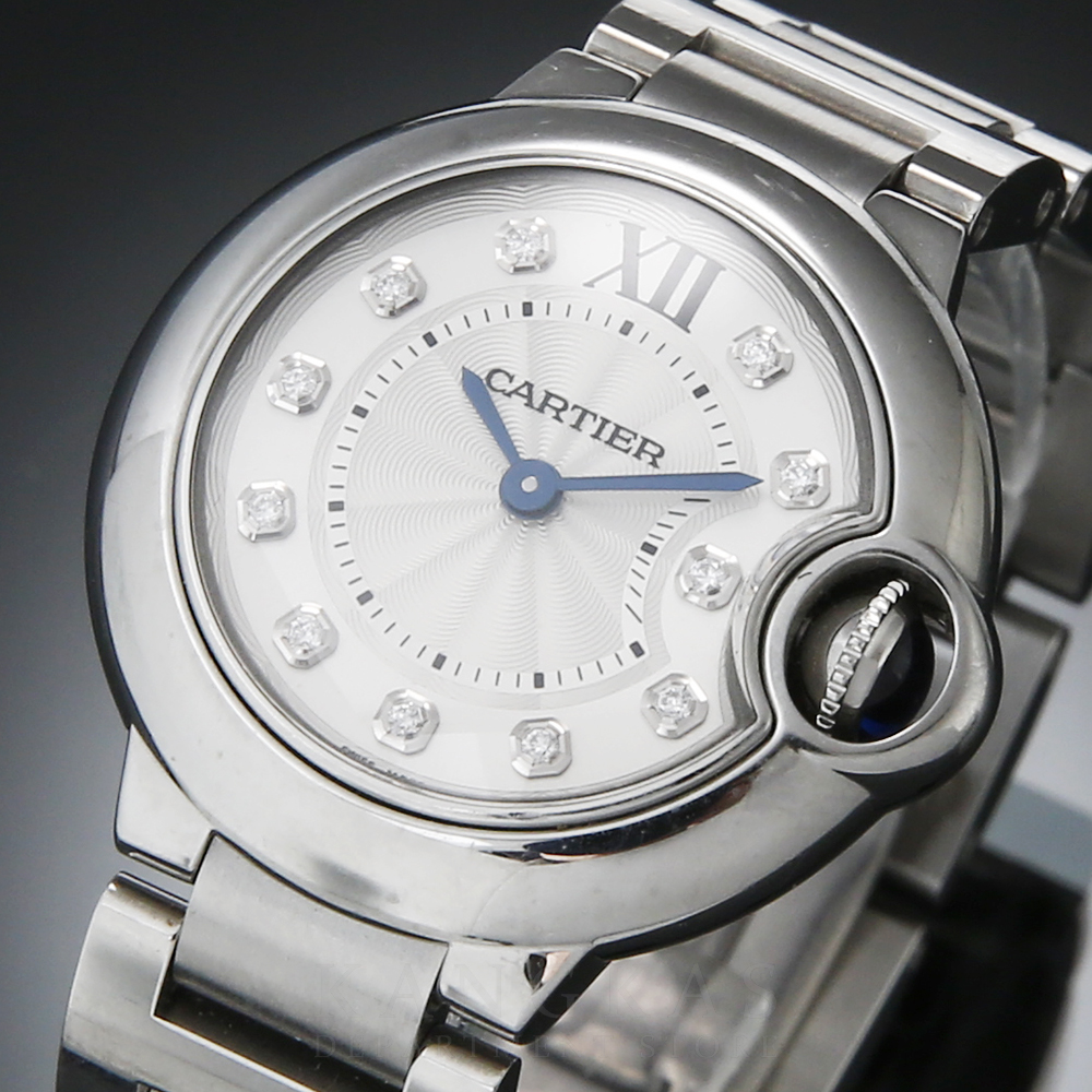 CARTIER(USED)까르띠에 발롱블루 스틸28 다이아 인덱스