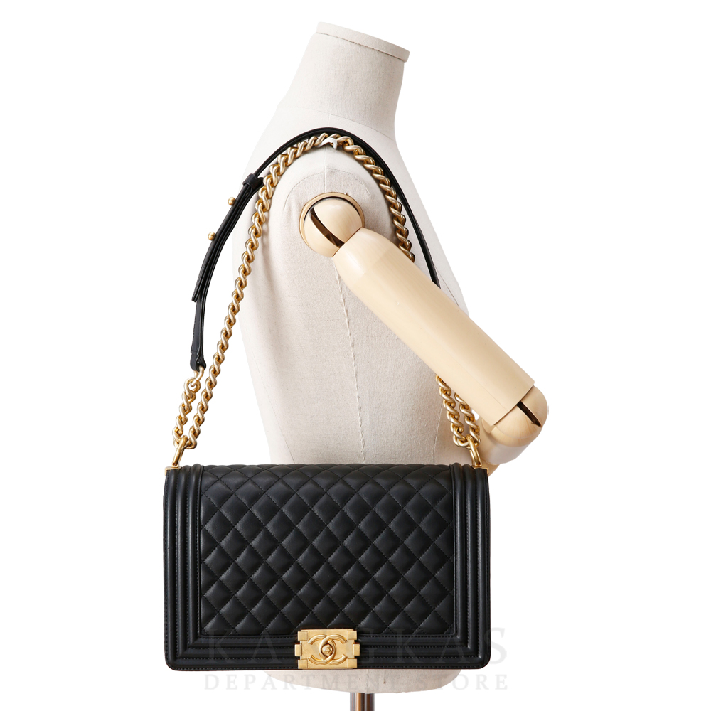 CHANEL(USED)샤넬 보이샤넬 램스킨 뉴미듐