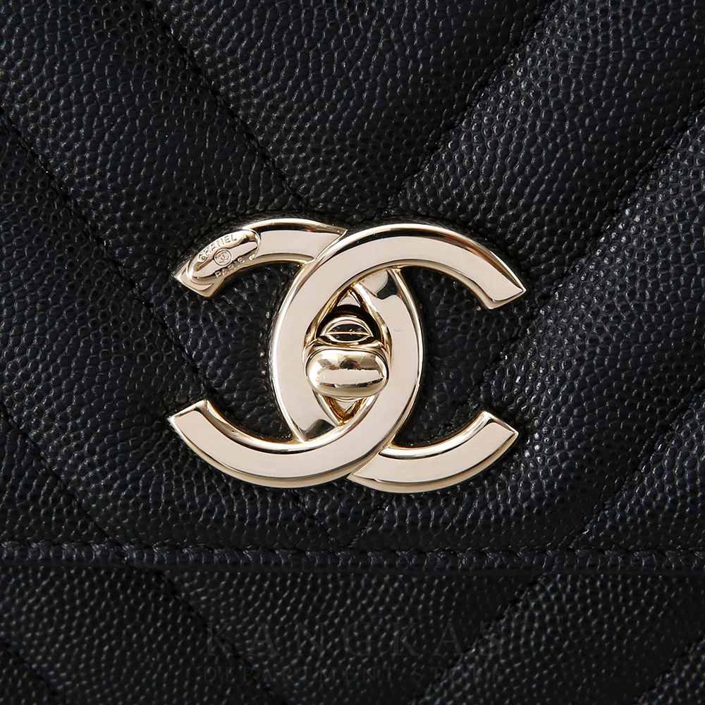 CHANEL(USED)샤넬 캐비어 코코핸들 쉐브론 미듐
