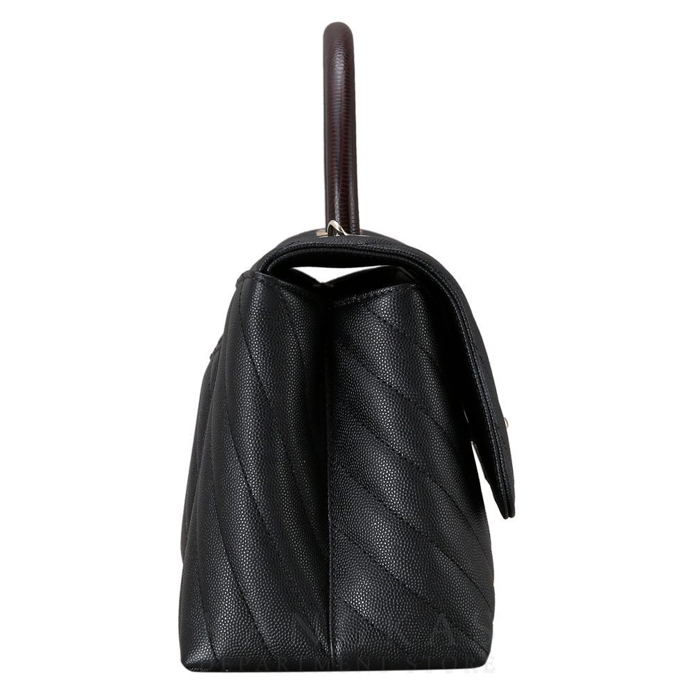 CHANEL(USED)샤넬 캐비어 코코핸들 쉐브론 미듐