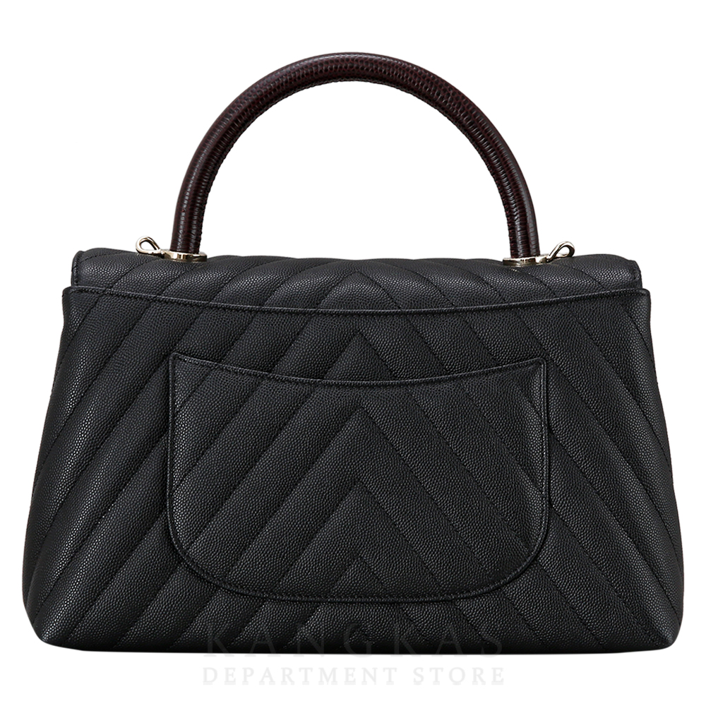 CHANEL(USED)샤넬 캐비어 코코핸들 쉐브론 미듐