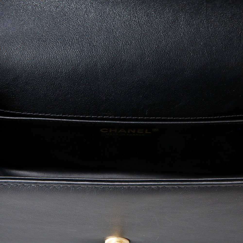 CHANEL(USED)샤넬 시즌 보이샤넬 카프스킨 탑 핸들 미듐 @@