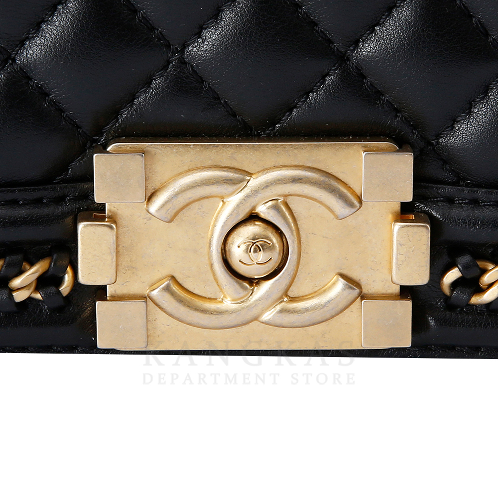 CHANEL(USED)샤넬 시즌 보이샤넬 카프스킨 탑 핸들 미듐 @@