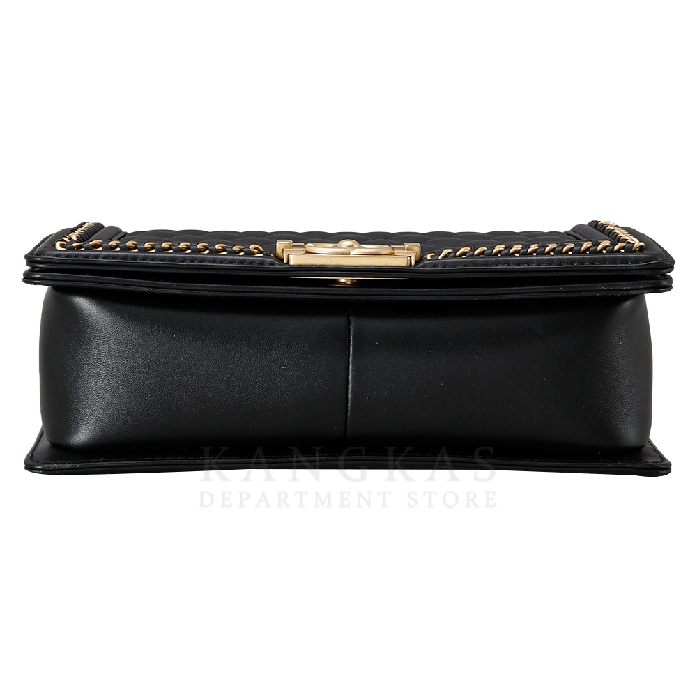 CHANEL(USED)샤넬 시즌 보이샤넬 카프스킨 탑 핸들 미듐 @@