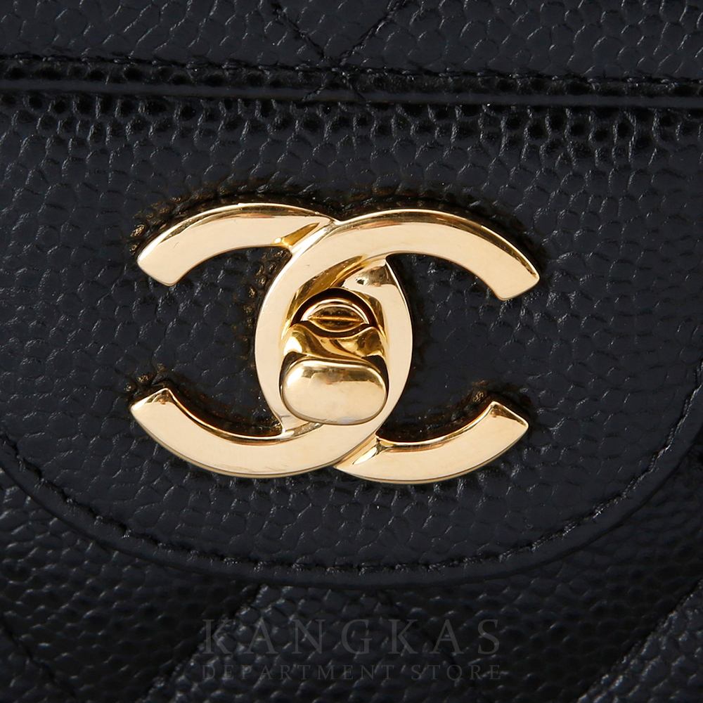 CHANEL(USED)샤넬 클래식 캐비어 미듐 은장