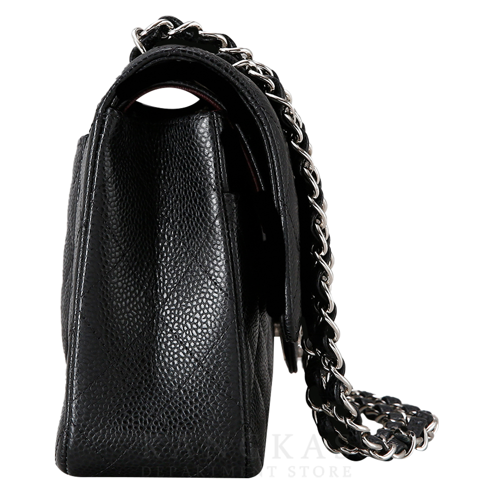 CHANEL(USED)샤넬 클래식 캐비어 미듐 은장