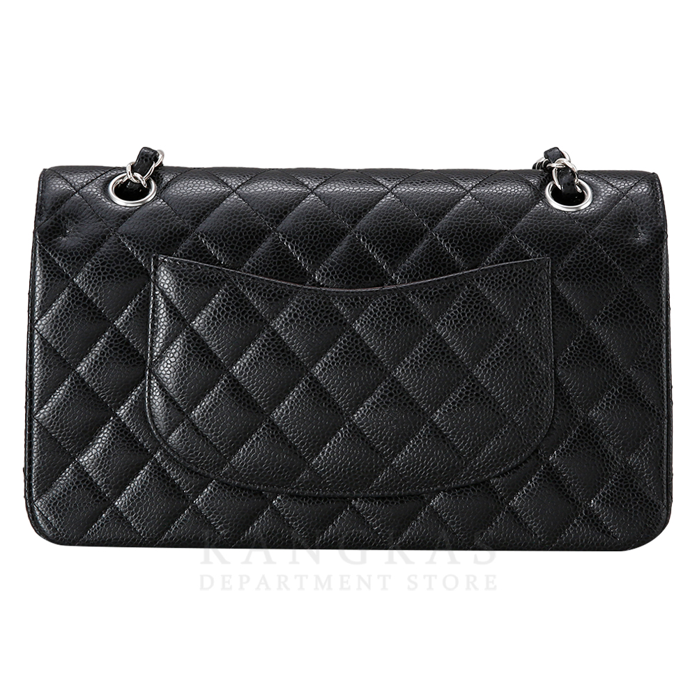 CHANEL(USED)샤넬 클래식 캐비어 미듐 은장