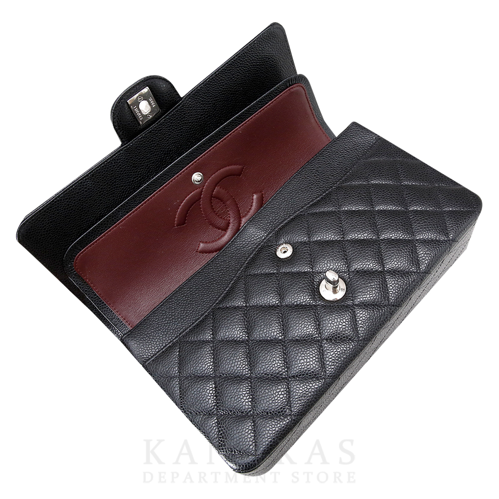 CHANEL(USED)샤넬 클래식 캐비어 미듐 은장