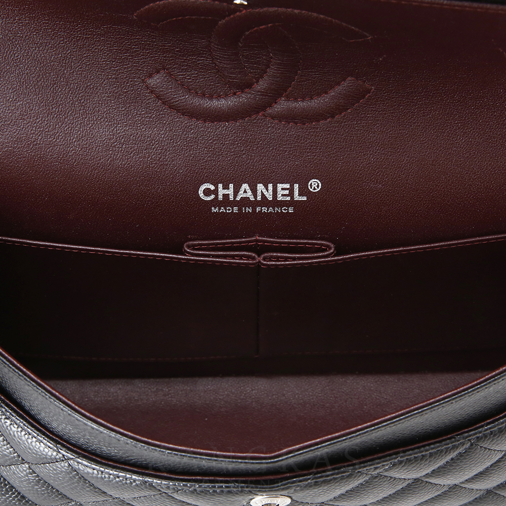 CHANEL(USED)샤넬 클래식 캐비어 미듐 은장