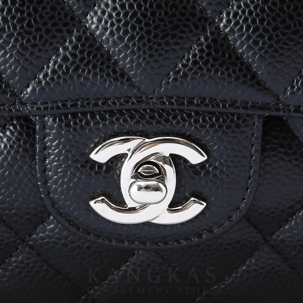 CHANEL(USED)샤넬 클래식 캐비어 미듐 은장