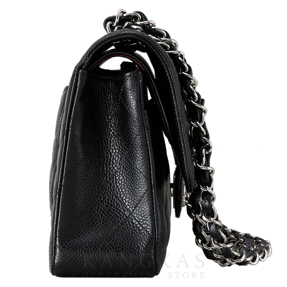 CHANEL(USED)샤넬 클래식 캐비어 미듐 은장