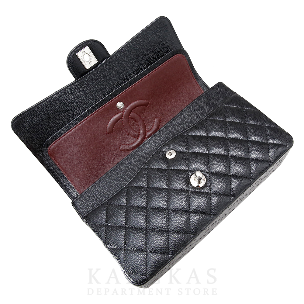 CHANEL(USED)샤넬 클래식 캐비어 미듐 은장