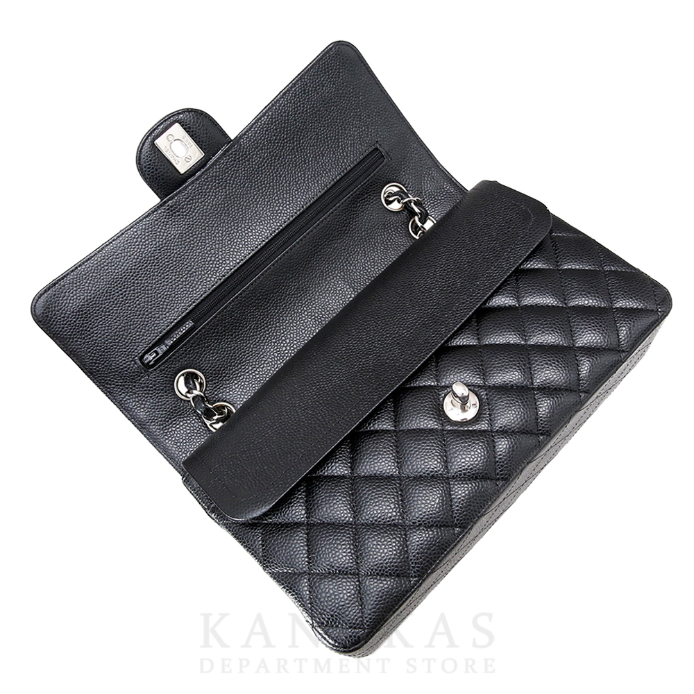CHANEL(USED)샤넬 클래식 캐비어 미듐 은장