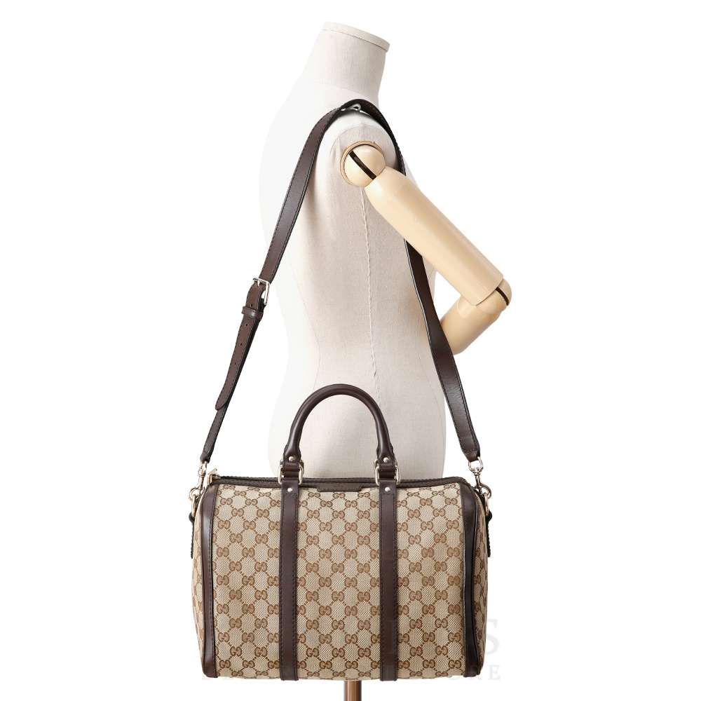 GUCCI(USED) 구찌 GG로고 패브릭 보스턴백